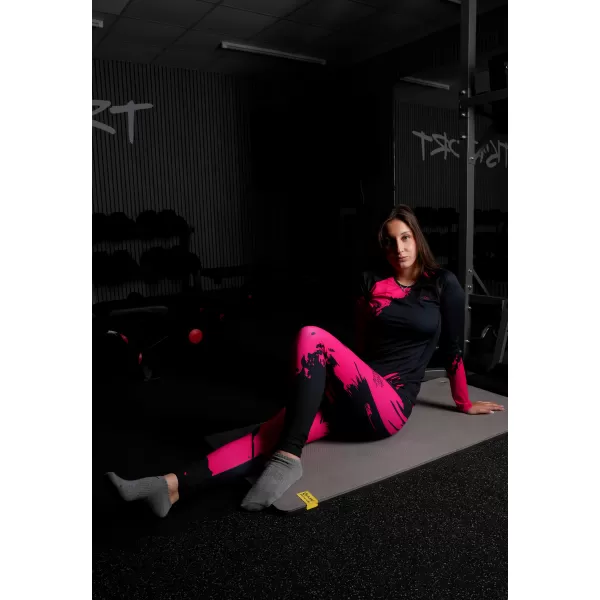  Frauen funktionales t -Shirt mit langen Ärmeln Premium ALTISPORT VOJ/ALW081TR03 HEIßROSA 