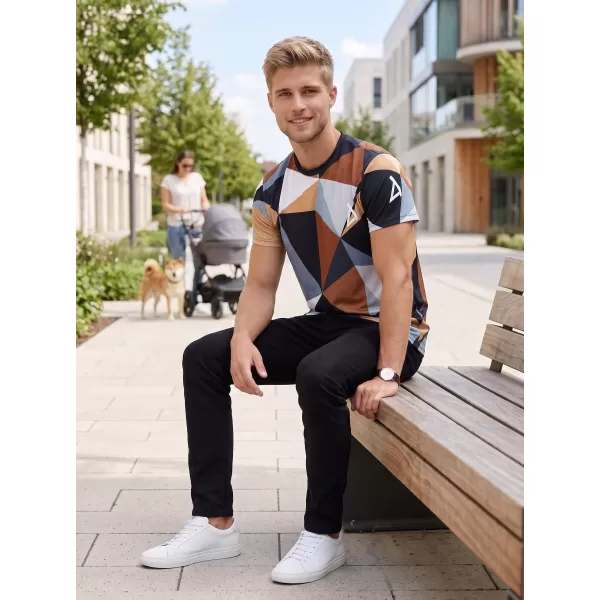  Männer funktionaler T -Shirt Premium Plus ALTISPORT VOJ/ALM007TR02 SCHWARZ -BROWN 
