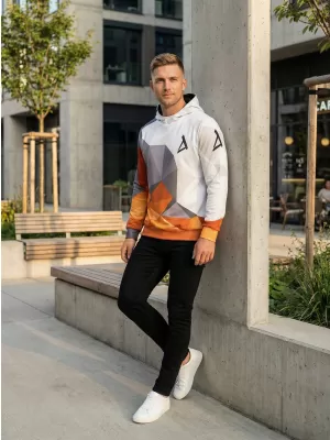 Funktionaler Sweatshirt -Premium von Männern ALTISPORT VOJ/ALM007MI01 ORANGE/GRAU