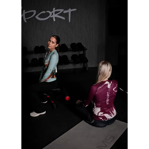  Frauen funktionales t -Shirt mit langen Ärmeln Premium ALTISPORT VOJ/ALW074TR03 GRÜN/ORANGE 