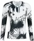 Frauen funktionales t -Shirt mit langen Ärmeln Premium ALTISPORT VOJ/ALW076TR03 WEIß -UND -SCHWARZ