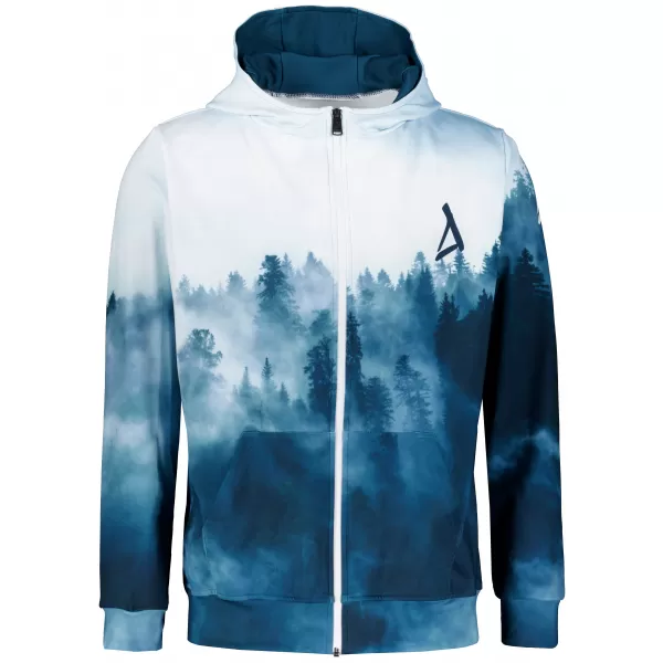  Funktionales Sweatshirt von Männern auf Reißverschlussprämie ALTISPORT VOJ/ALM030MI02 WALD/BLAU 