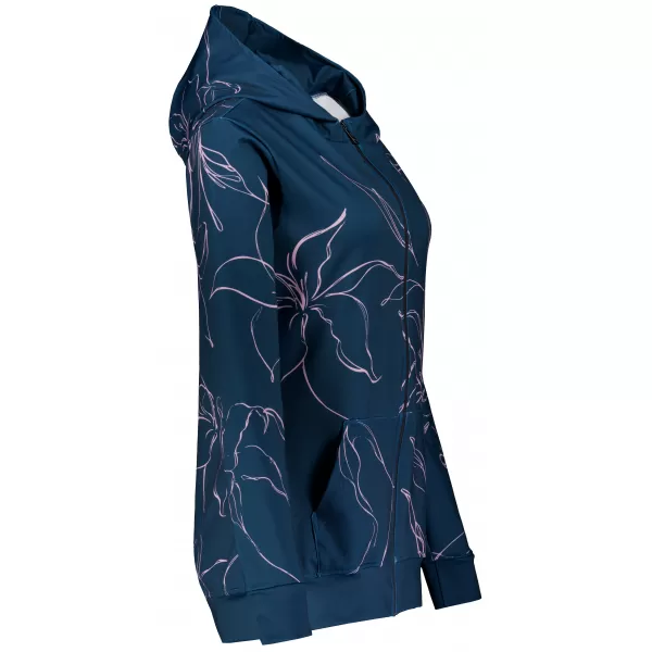  Funktionales Sweatshirt von Frauen auf Reißverschlussprämie ALTISPORT VOJ/ALW100MI02 DUNKELBLAU/ROSA 