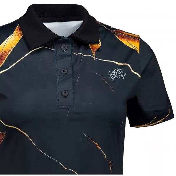  Frauenfunktional T -Shirt mit Premiumkragen ALTISPORT VOJ/ALW097TR05 GOLDBLÄTTER 