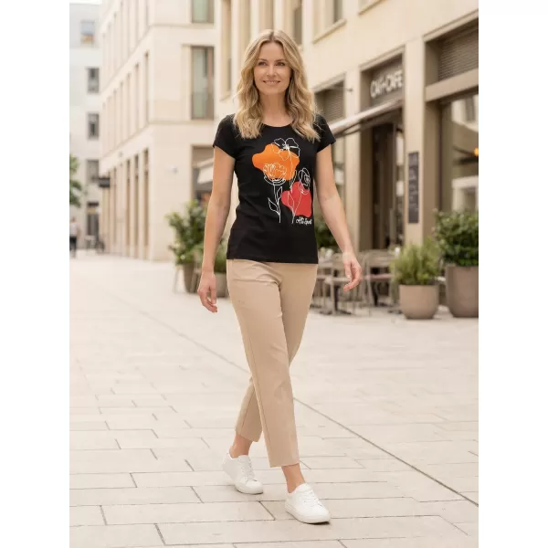  T -Shirt ALTISPORT ALW189122 SCHWARZ -ORANGE 