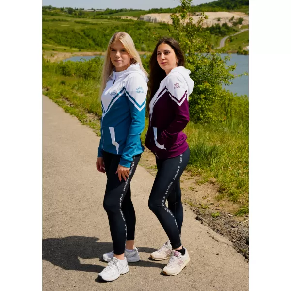  Funktionales Sweatshirt von Frauen auf Reißverschlussprämie ALTISPORT VOJ/ALW101MI02 BURGUND/WEIß 