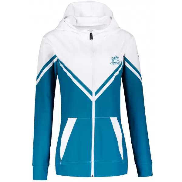  Funktionales Sweatshirt von Frauen auf Reißverschlussprämie ALTISPORT VOJ/ALW101MI02 KEROSIN/WEIß 