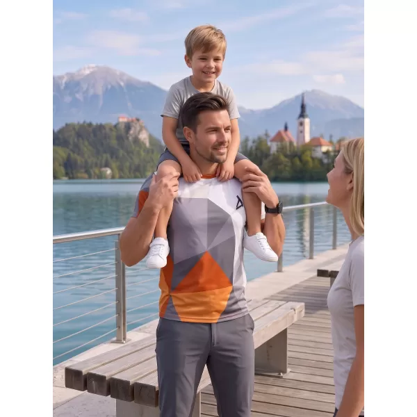  Männer funktionaler T -Shirt Premium Plus ALTISPORT VOJ/ALM007TR02 ORANGE/GRAU 