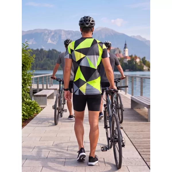  Männer funktionaler T -Shirt Premium Plus ALTISPORT VOJ/ALM007TR02 SCHWARZ/FLUO GELB 