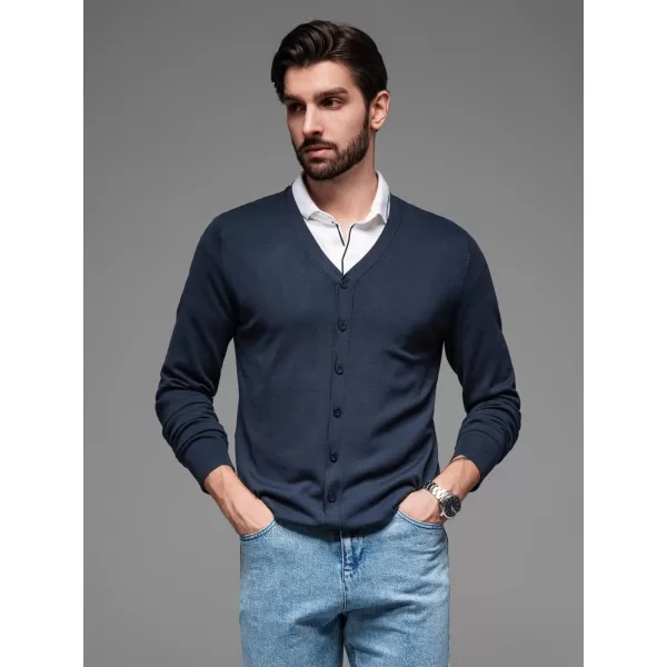  Männliche Strickjacke OMBRE OM-SWCD-0126 MARINEBLAU 