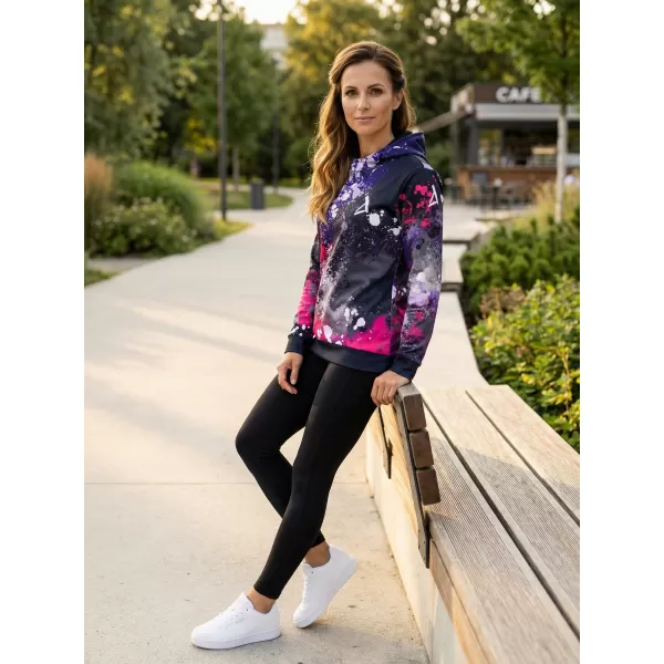  Funktionaler Sweatshirt -Prämie von Frauen ALTISPORT VOJ/ALW055MI01 SCHWARZ -PINK 