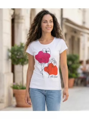T -Shirt ALTISPORT ALW189122 WEIß/ROSA
