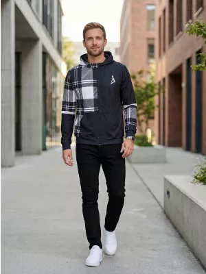 Funktionales Sweatshirt von Männern auf Reißverschlussprämie ALTISPORT VOJ/ALM098MI02 HEMD