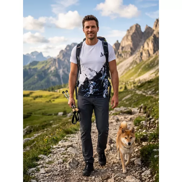  Männer funktionaler T -Shirt Premium Plus ALTISPORT VOJ/ALM059TR02 WEIß 