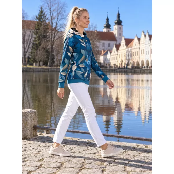  Funktionaler Sweatshirt -Prämie von Frauen ALTISPORT VOJ/ALW097MI01 BLAUE BLUMEN 