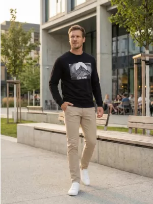 Herren -Sweatshirt ALTISPORT ALM188406 SCHWARZ