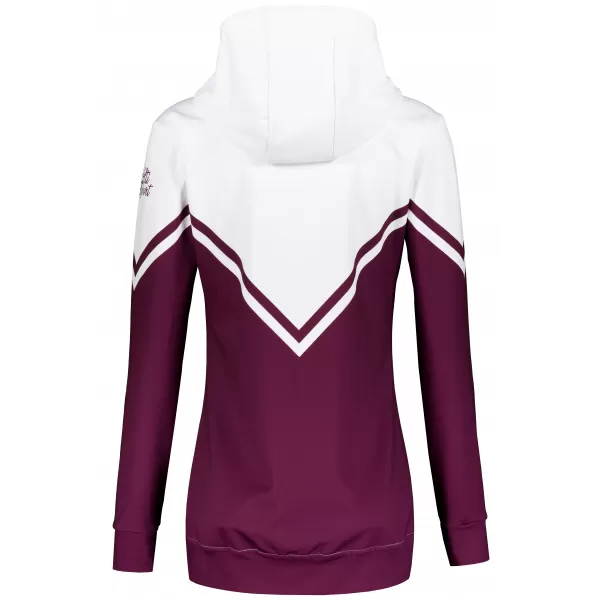  Funktionales Sweatshirt von Frauen auf Reißverschlussprämie ALTISPORT VOJ/ALW101MI02 BURGUND/WEIß 