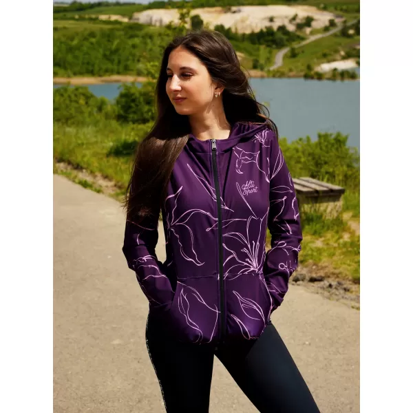  Funktionales Sweatshirt von Frauen auf Reißverschlussprämie ALTISPORT VOJ/ALW100MI02 FUCHSIE 