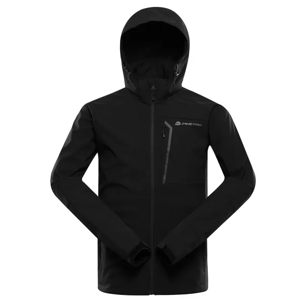  Herren -Softshelljacke ALPINE PRO HOOR SCHWARZ 