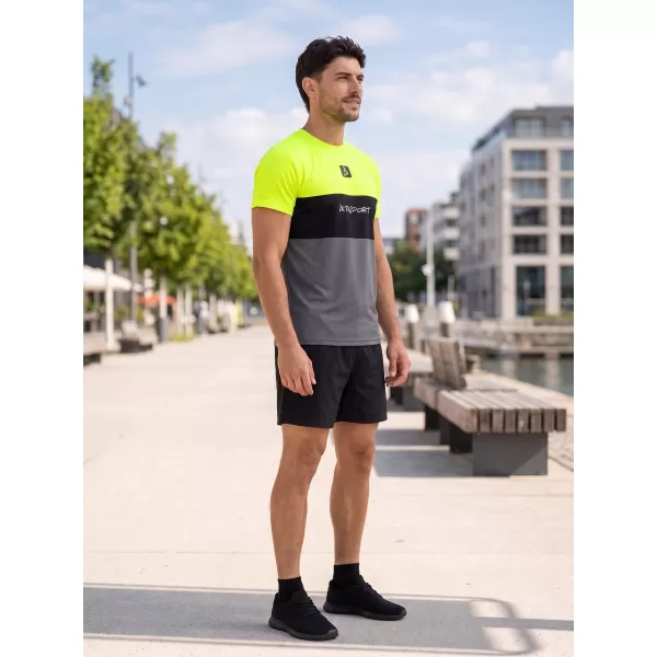  Männer funktionaler T -Shirt Premium Plus ALTISPORT VOJ/ALM051TR02 NEON-GELB 