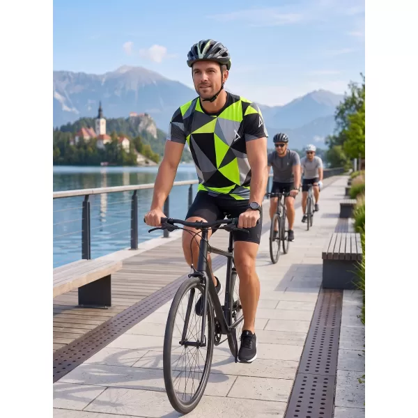  Männer funktionaler T -Shirt Premium Plus ALTISPORT VOJ/ALM007TR02 SCHWARZ/FLUO GELB 