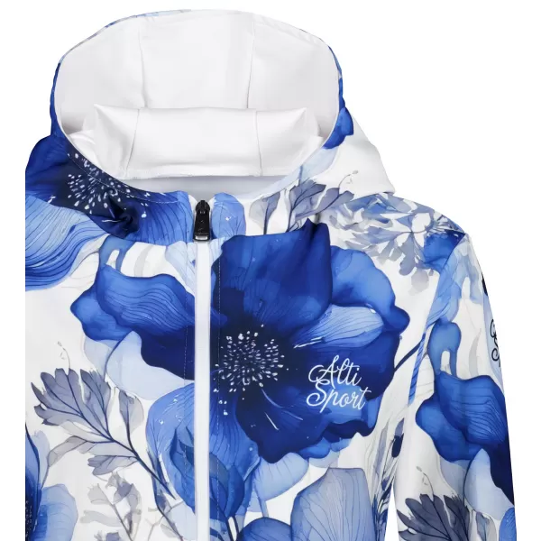  Funktionales Sweatshirt von Frauen auf Reißverschlussprämie ALTISPORT VOJ/ALW102MI02 MARINE/WEIß 
