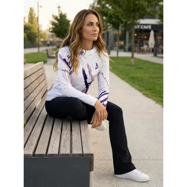  Funktionaler Sweatshirt -Prämie von Frauen ALTISPORT VOJ/ALW074MI01 WEIßVIOLETT 
