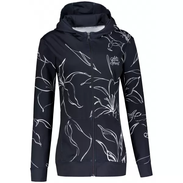  Funktionales Sweatshirt von Frauen auf Reißverschlussprämie ALTISPORT VOJ/ALW100MI02 SCHWARZ 