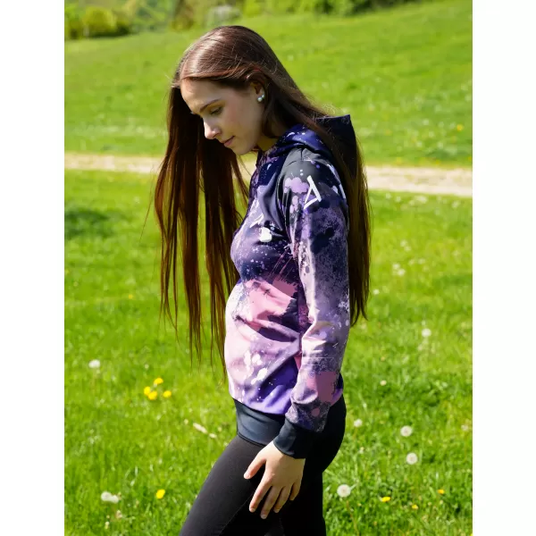  Funktionaler Sweatshirt -Prämie von Frauen ALTISPORT VOJ/ALW055MI01 SCHWARZ -VIOLETT 