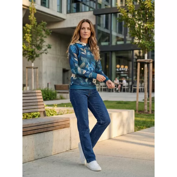  Funktionaler Sweatshirt -Prämie von Frauen ALTISPORT VOJ/ALW097MI01 BLAUE BLUMEN 