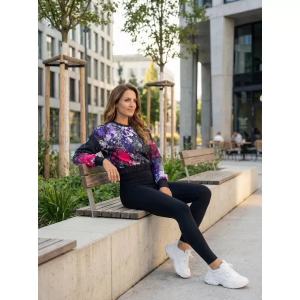  Funktionelle Sweatshirt -Premium von Frauen von Frauen ALTISPORT VOJ/ALW055MI08 SCHWARZ -PINK 