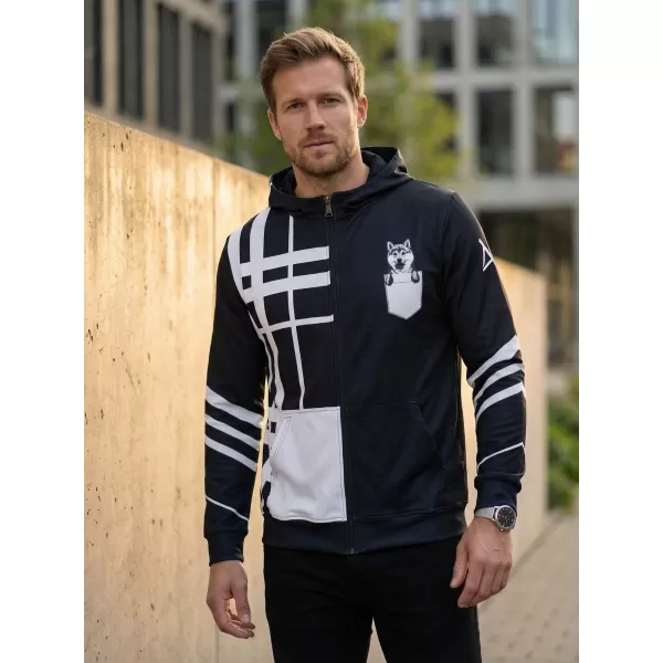  Funktionales Sweatshirt von Männern auf Reißverschlussprämie ALTISPORT VOJ/ALM098MI02 SHIBA 