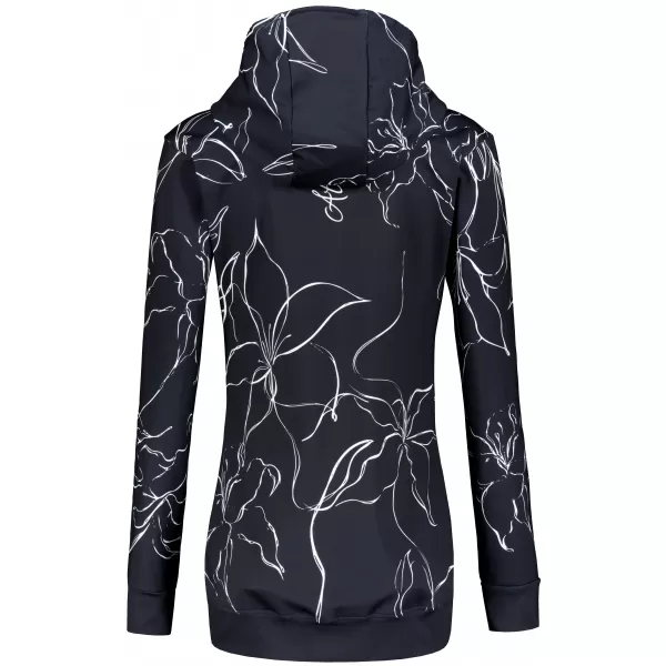  Funktionales Sweatshirt von Frauen auf Reißverschlussprämie ALTISPORT VOJ/ALW100MI02 SCHWARZ 