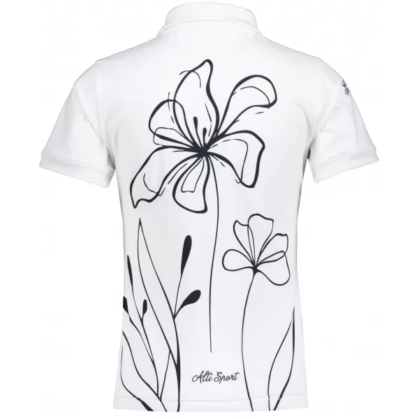  Frauenfunktional T -Shirt mit Premiumkragen ALTISPORT VOJ/ALW075TR05 WEIß 