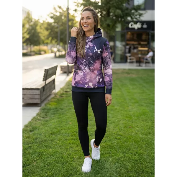  Funktionaler Sweatshirt -Prämie von Frauen ALTISPORT VOJ/ALW055MI01 SCHWARZ -VIOLETT 
