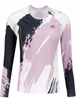 Frauen funktionales t -Shirt mit langen Ärmeln Premium ALTISPORT VOJ/ALW081TR03 SCHWARZROSA