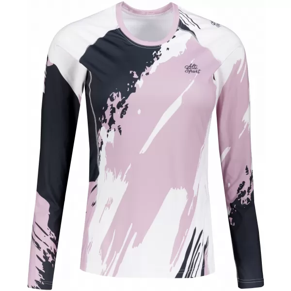  Frauen funktionales t -Shirt mit langen Ärmeln Premium ALTISPORT VOJ/ALW081TR03 SCHWARZROSA 