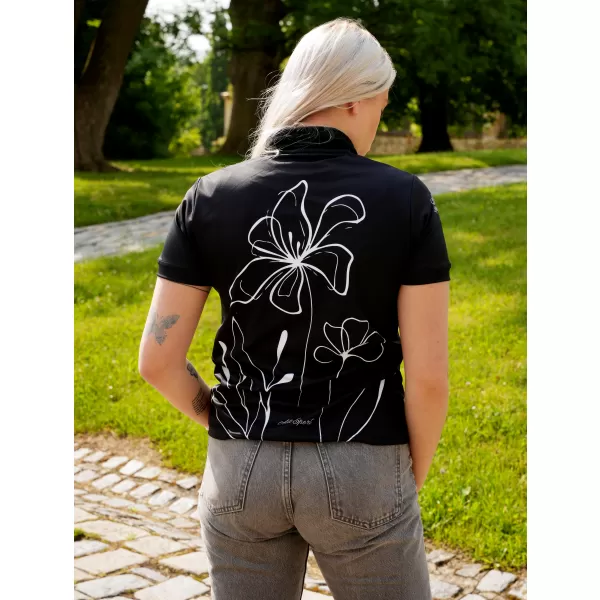  Frauenfunktional T -Shirt mit Premiumkragen ALTISPORT VOJ/ALW075TR05 SCHWARZ 