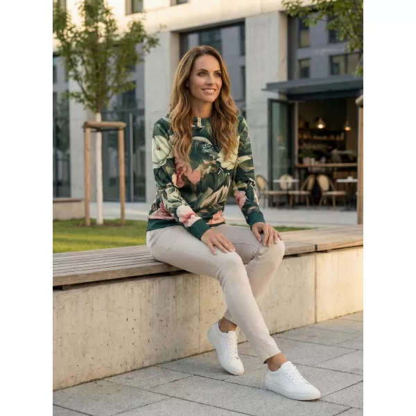  Funktionaler Sweatshirt -Prämie von Frauen ALTISPORT VOJ/ALW097MI01 ROSA BLUMEN 