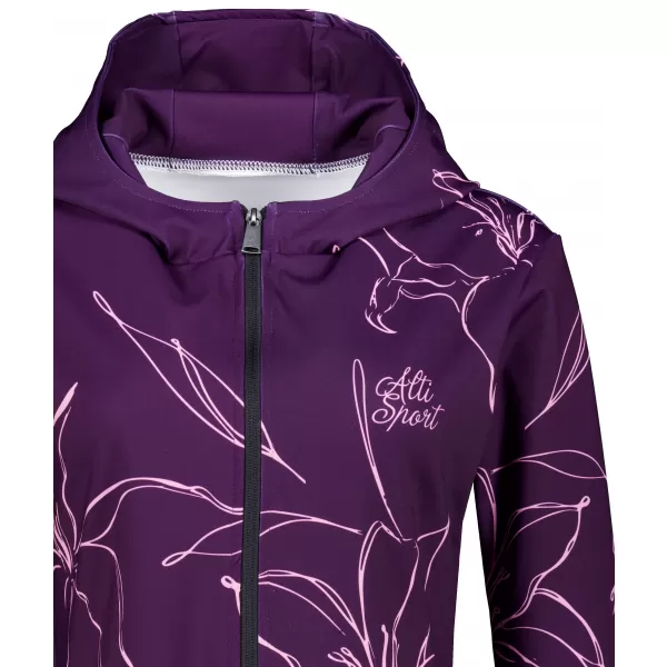  Funktionales Sweatshirt von Frauen auf Reißverschlussprämie ALTISPORT VOJ/ALW100MI02 FUCHSIE 
