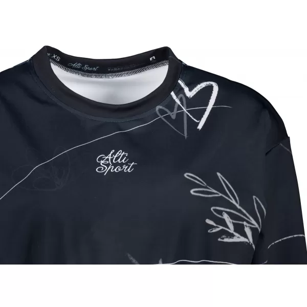  Funktionelle Sweatshirt -Premium von Frauen von Frauen ALTISPORT VOJ/ALW083MI08 SCHWARZ UND WEIß 