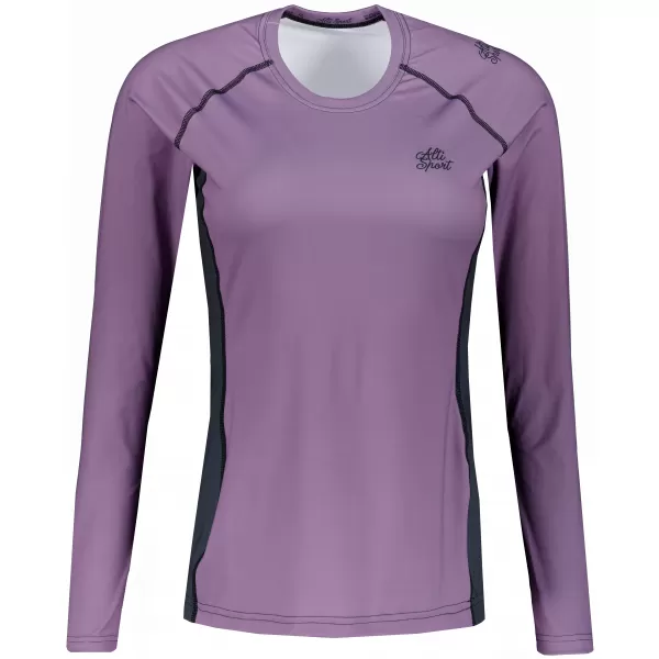  Frauen funktionales t -Shirt mit langen Ärmeln Premium ALTISPORT VOJ/ALW078TR03 LILA 
