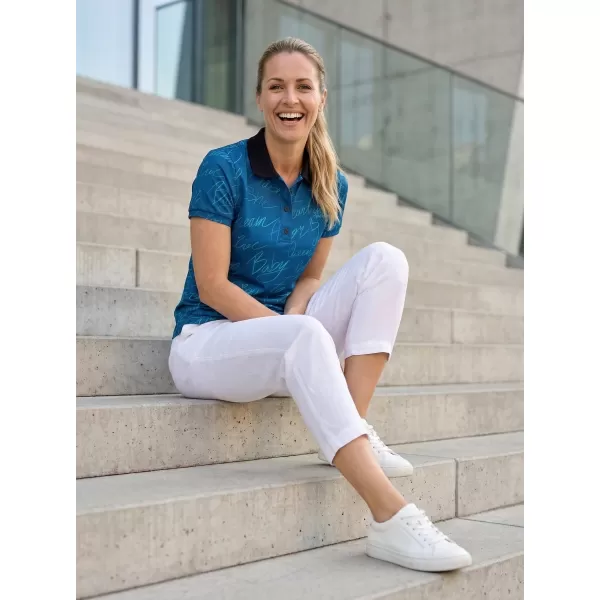  Frauenfunktional T -Shirt mit Premiumkragen ALTISPORT VOJ/ALW084TR05 BLAU 