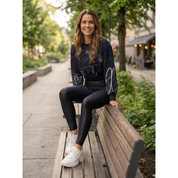  Funktionelle Sweatshirt -Premium von Frauen von Frauen ALTISPORT VOJ/ALW083MI08 SCHWARZ UND WEIß 