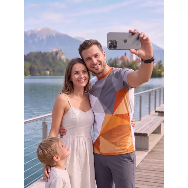  Männer funktionaler T -Shirt Premium Plus ALTISPORT VOJ/ALM007TR02 ORANGE/GRAU 