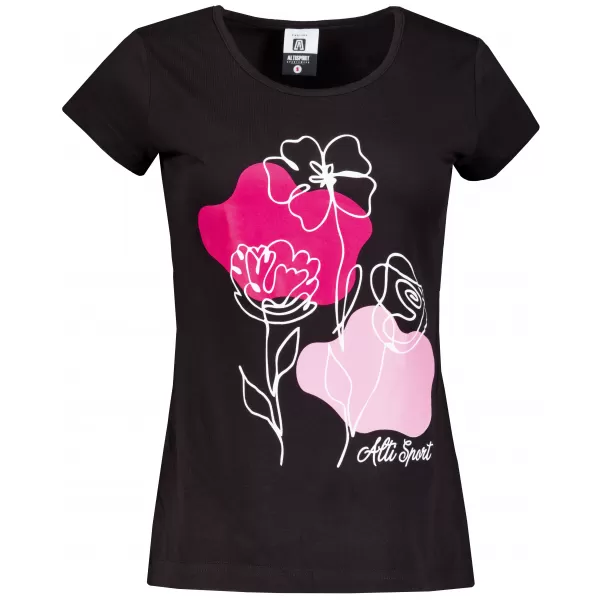  T -Shirt ALTISPORT ALW189122 SCHWARZ -PINK 