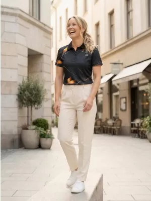 Frauenfunktional T -Shirt mit Premiumkragen ALTISPORT VOJ/ALW097TR05 GOLDBLÄTTER