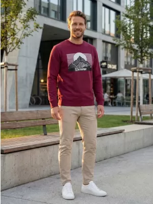 Herren -Sweatshirt ALTISPORT ALM188406 GRANAT