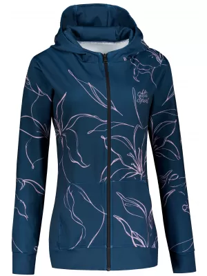 Funktionales Sweatshirt von Frauen auf Reißverschlussprämie ALTISPORT VOJ/ALW100MI02 DUNKELBLAU/ROSA
