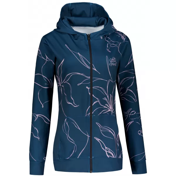  Funktionales Sweatshirt von Frauen auf Reißverschlussprämie ALTISPORT VOJ/ALW100MI02 DUNKELBLAU/ROSA 